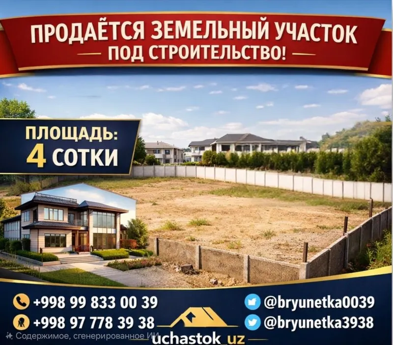Учхоз, Алишеробод, Новый парк Узбекистан продается земельный участок