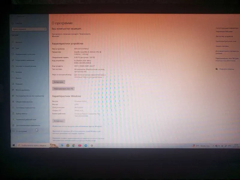 Windows 10 pro 256GB hotirasi DDR4 8G intel core i5 3