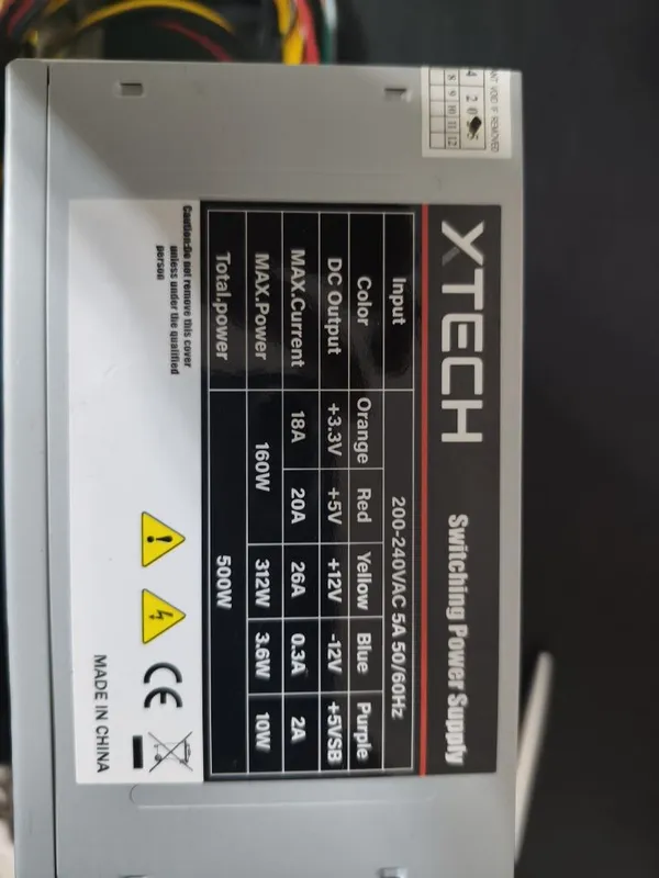 Xtech PSU 500 w 50 ming so'm 1 Xtech PSU 500 w 50 ming so'm 1