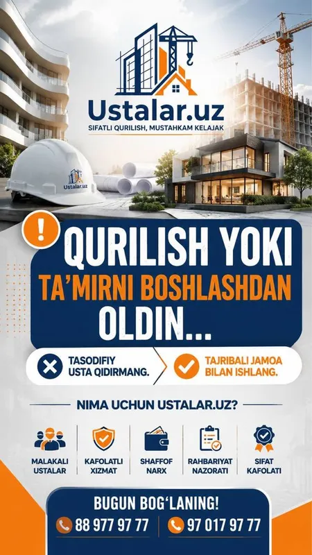 Professional va tajribali ustalar jamoasi siz bilan. 1 Professional va tajribali ustalar jamoasi siz bilan. 1