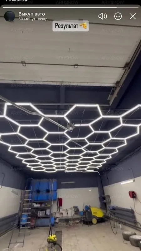 Монтаж LED освещения соты в любых помещениях — фото 6