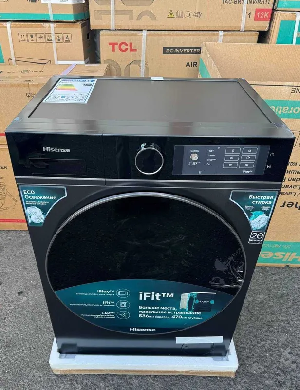 Стиральная машина Hisense 8 кг WF5I8043BBF Inverter Steam iJet Wi-Fi 1