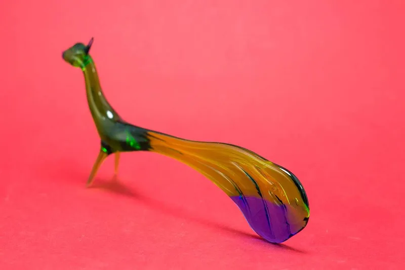 Статуэтка из цветного стекла - Птичка (аналог муранского стекла) — фото 3