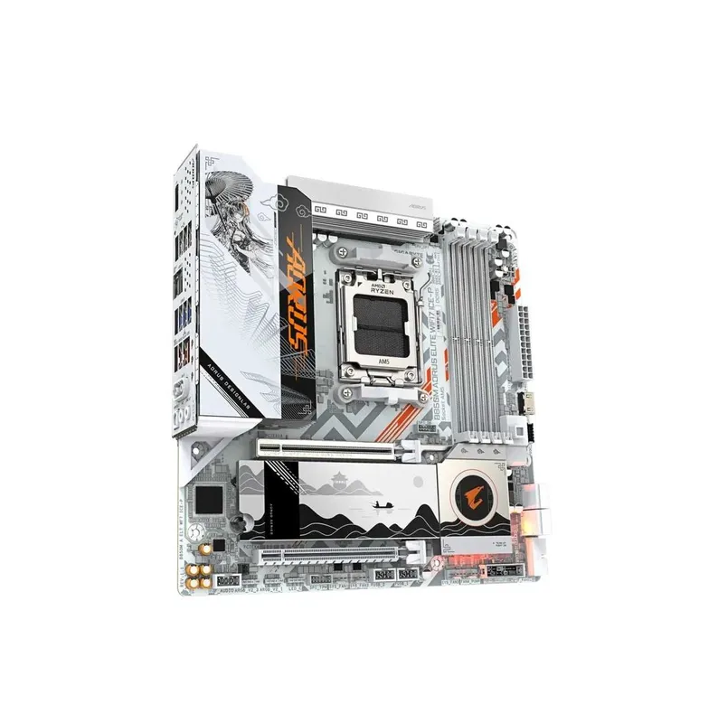 { Материнская плата Gigabyte B850M AORUS ELITE WIFI7 ICE-P AM5 2