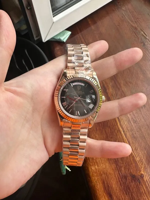 Rolex Day Date Rose gold Brown dial — фото 2