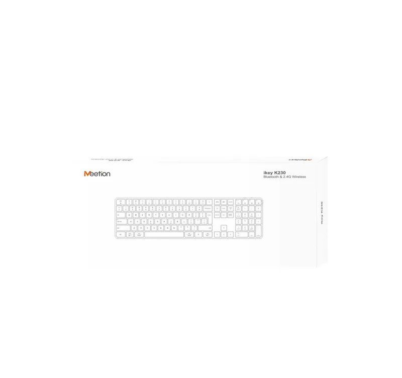 ! Беспроводная ультратонкая клавиатура Meetion K230MW White — фото 2