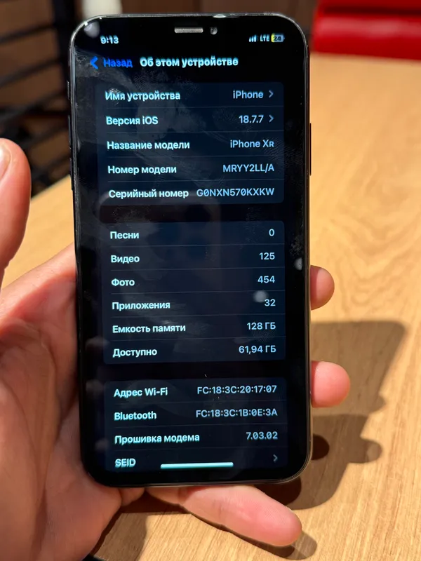 Iphone xr 128 gb qora 3