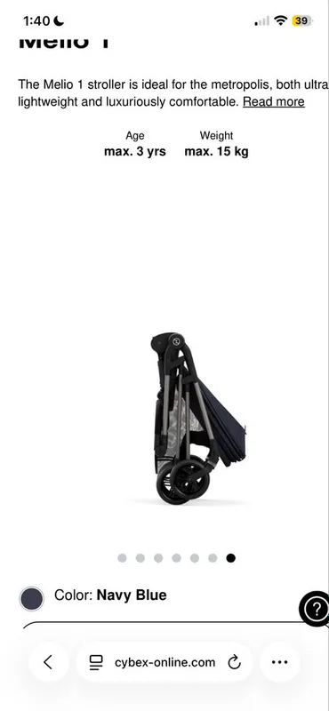 Cybex melio коляска легкая прогулочная коляска — фото 6