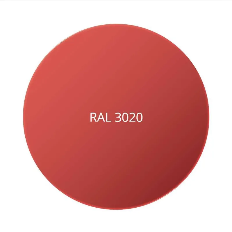 Порошковая матовая электростатическая краска (RAL 3020) 3