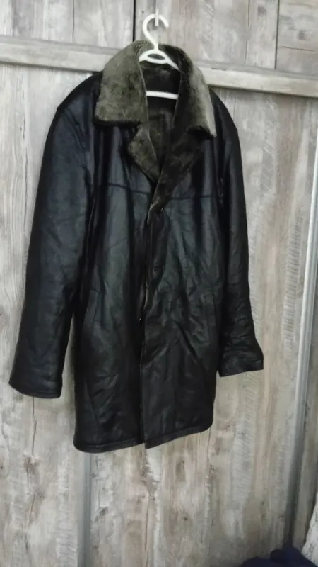 Кожаный дублёнка Xl razmer 1
