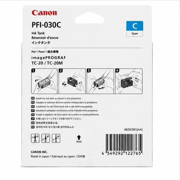 ! Картридж Canon PFI-030C Cyan для imagePROGRAF TC-20 и TC-20M — фото 2