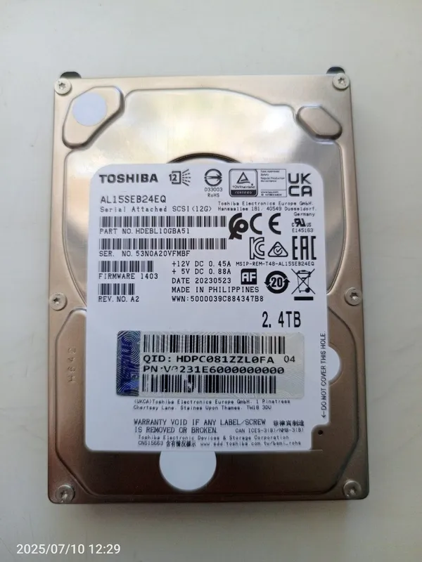 Toshiba HDD SAS для сервера 2.4T NEW 1 Toshiba HDD SAS для сервера 2.4T NEW 1