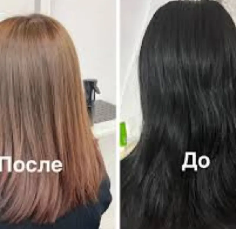 Смывка тёмного цвета с волос .