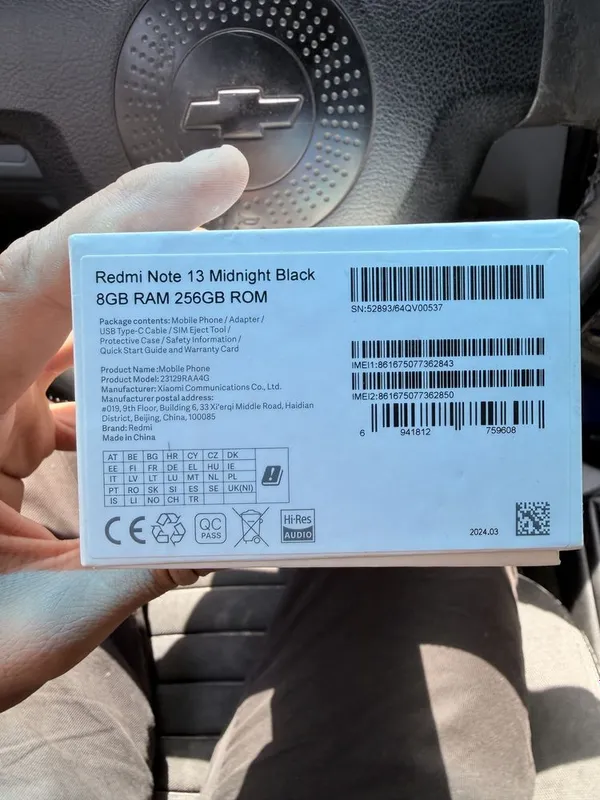 Redmi not 13 8+4Gb ram Redmi not 13 8+4Gb ram