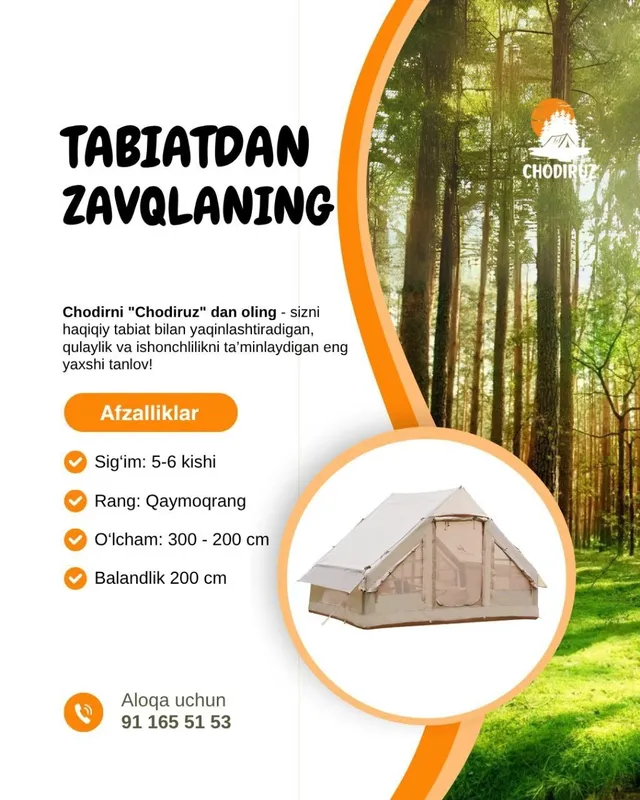 Chodir ijara 240.000 so'm I Палатка на прокат 240.000 so'm 2 Chodir ijara 240.000 so'm I Палатка на прокат 240.000 so'm 2