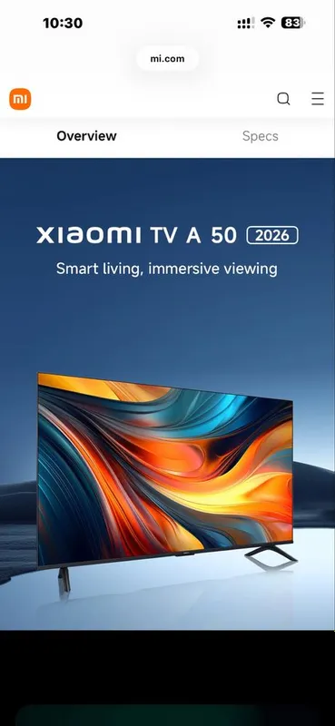 Xiaomi 50 a series 2026 new 4K 120 hz Game Bost 3 Xiaomi 50 a series 2026 new 4K 120 hz Game Bost 3
