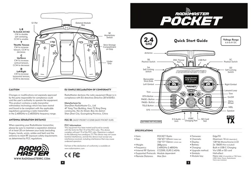 Radiomaster pocket dron samalyot va robowar uchun 7