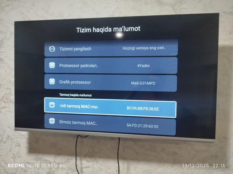 Televizor Samsung olinganiga 3 yil bo'ldi 4K 45talik — фото 5