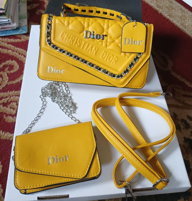Новый стильный комплект сумок 2 в 1 Dior + коробка