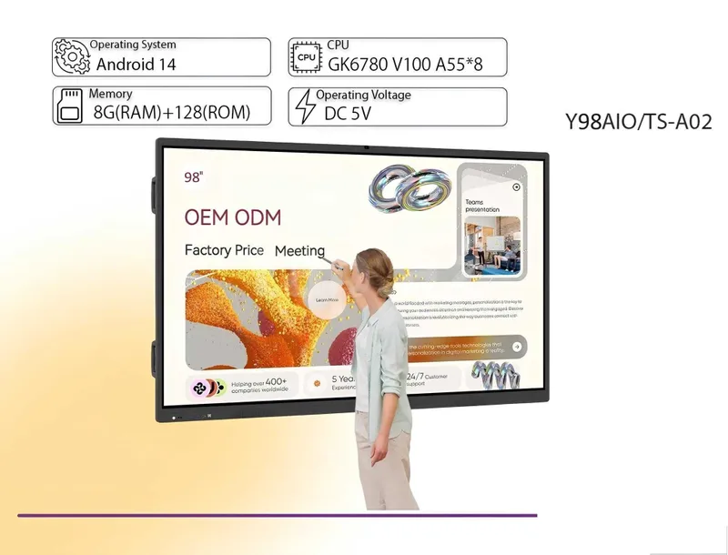Интерактивная панель IMMER Y65AIO/TS-A02CM 65" ANDROID 14 8/128 4K 1