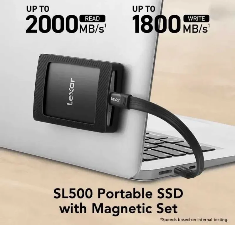 Портативный Portable SSD Lexar SL500M Magnetic-Set 1TB / 2TB new — фото 1