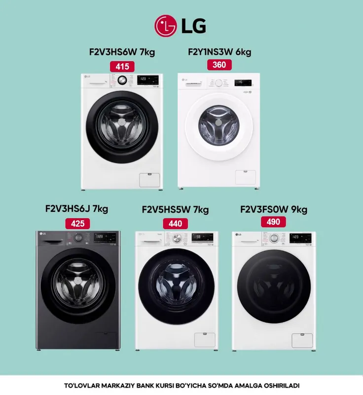 LG kir moshinasi super narxlarda 10 yil kafolatga ega — фото 1