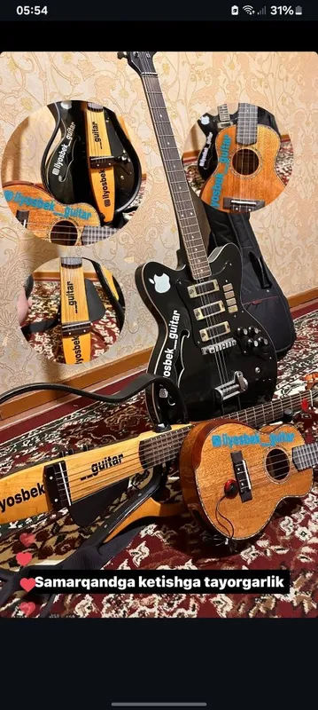 Gitaralar sotiladi Arzon Narxlarda 100$ dan boshlab 600$ gacha gitara — фото 2