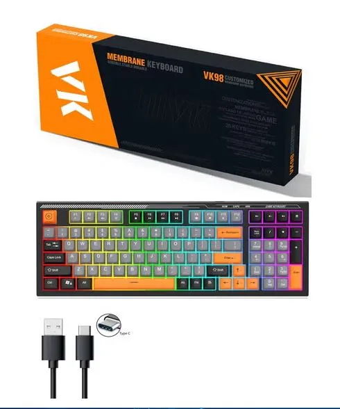VK98 Проводная игровая клавиатура с RGB-подсветкой 7