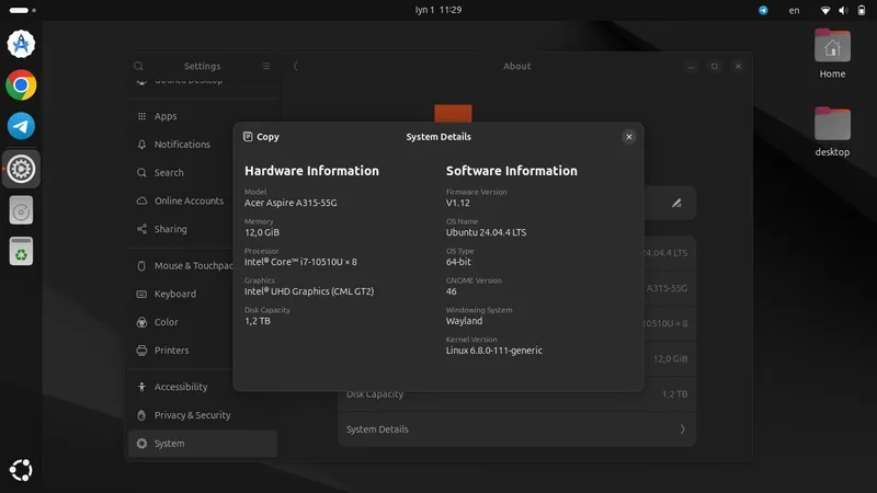Acer Aspire 3 (i7 / 12GB / 240GB+1TB / MX230 2GB) — zo’r holatda — фото 5