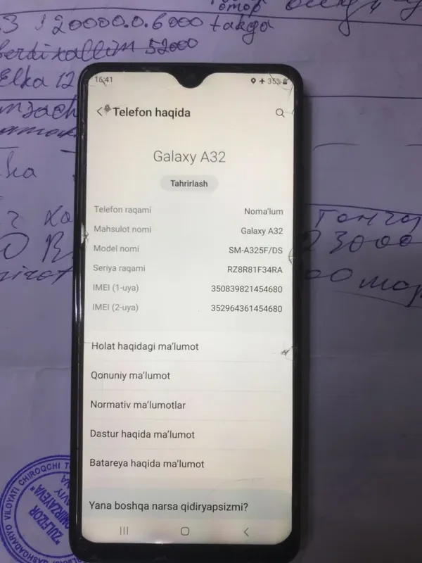 Samsung A32 ime bomagan abmen 3 Samsung A32 ime bomagan abmen 3