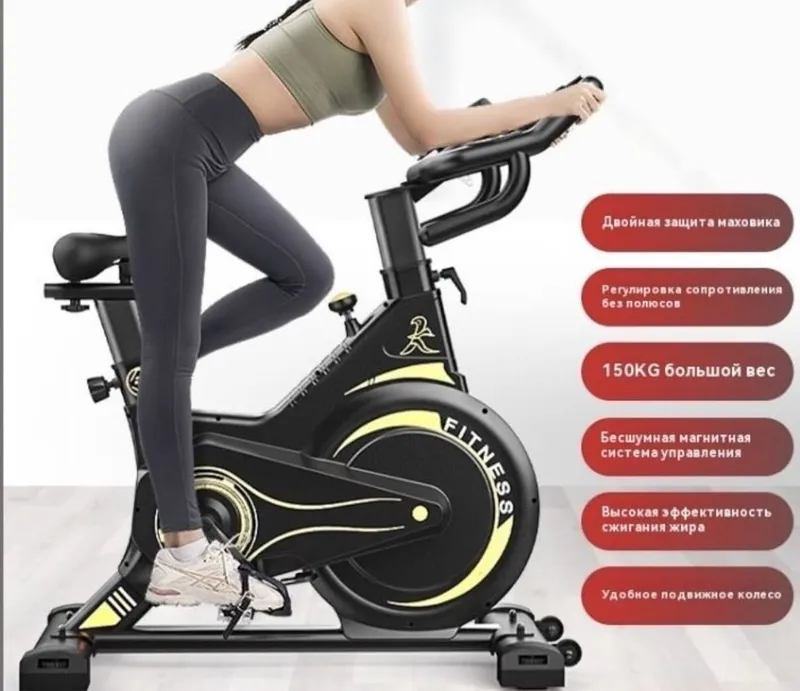 Велотренажёр спин-байк Happy Gam Fitness до 140 кг • Прочная усиленна — фото 2