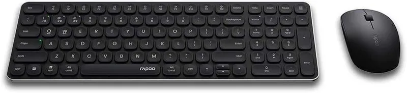 Беспроводной комплект клавиатура+мышь Rapoo 9320M BLACK Dual Mode BT — фото 1