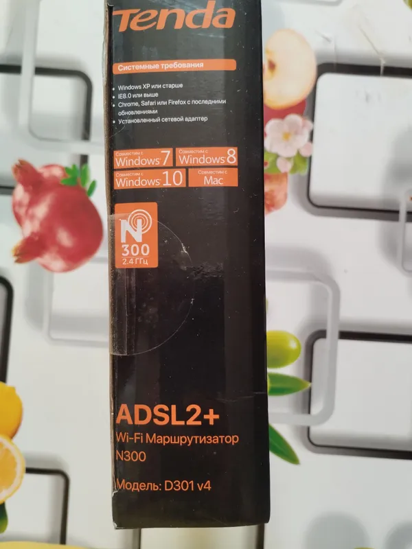 модем Tenda WiFi ADSL2+ 300mbs 6 модем Tenda WiFi ADSL2+ 300mbs 6