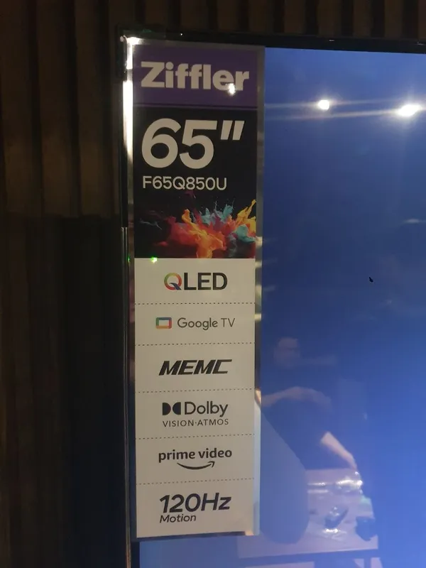 Телевизор Ziffler QLED 4k Google TV F65Q850U 120Hz — фото 3