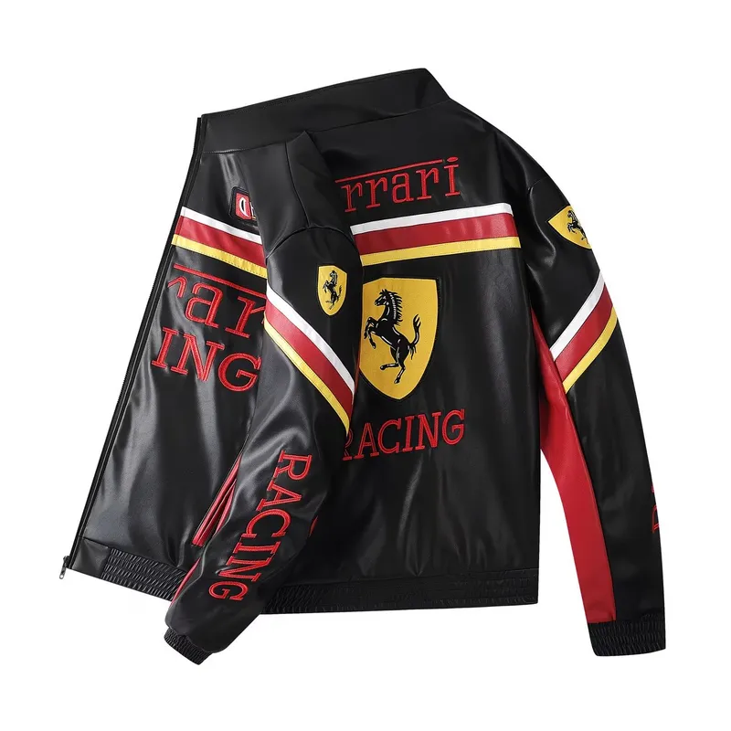 Кожаная куртка Ferrari Formula 1 / Кожанка Одежда 2 Кожаная куртка Ferrari Formula 1 / Кожанка Одежда 2