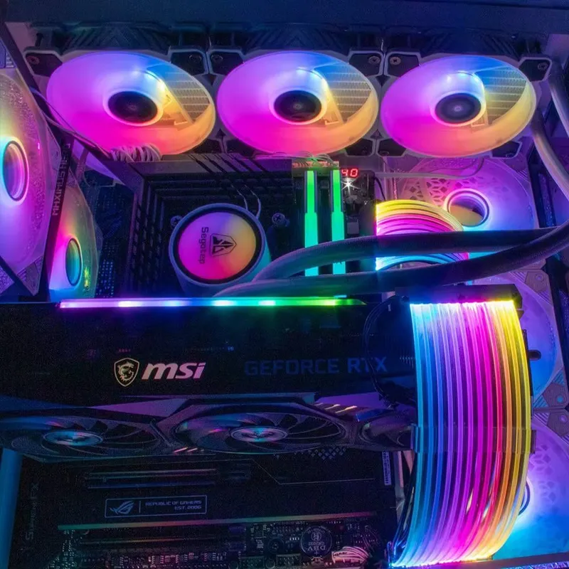 RGB кабели-удлинители питания для ПК (24 pin / 8 pin / 6+2 pin 4