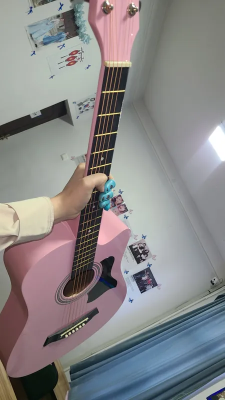 acoustic guitar pink 1