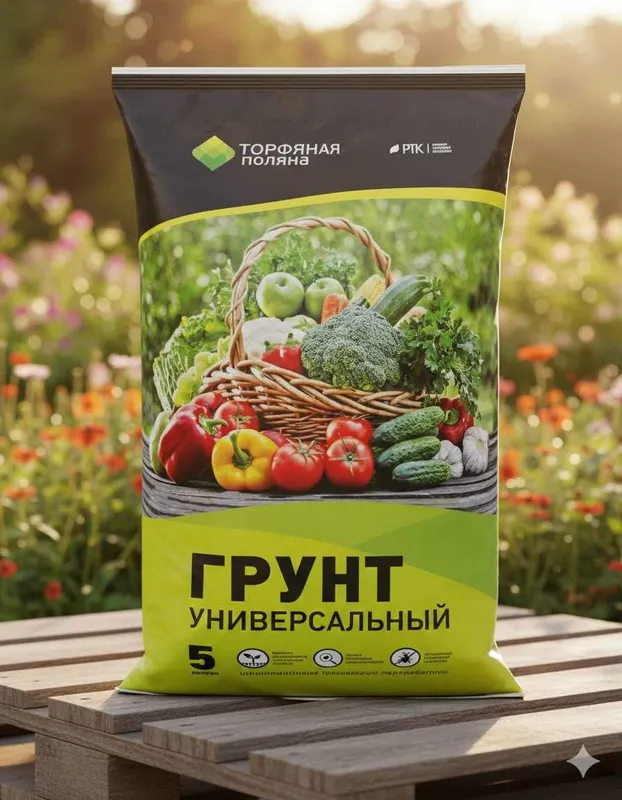 Грунт универсальный «Торфяная поляна» (5 литров)