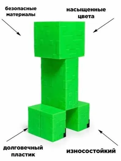 Крипер Minecraft, 3D фигурка, декоративная игрушка для геймеров 3