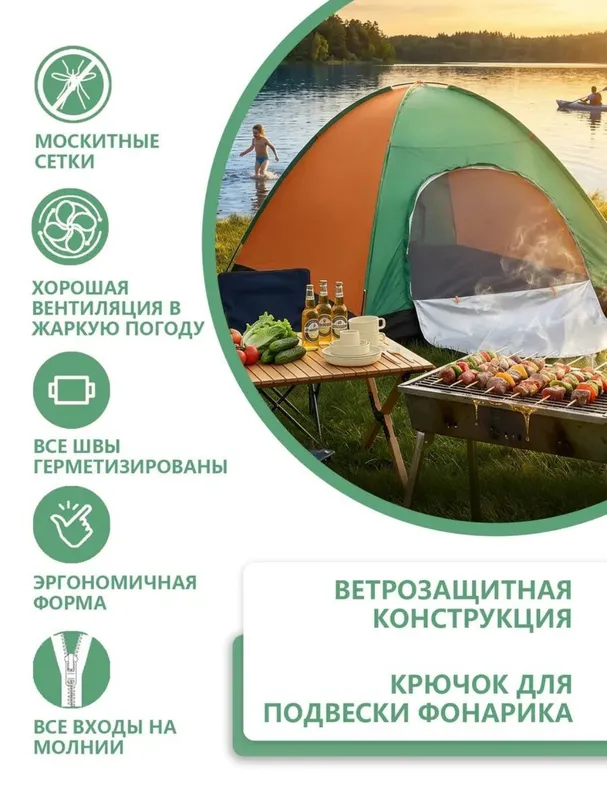 Палатка туристическая 6 местная 2 Палатка туристическая 6 местная 2