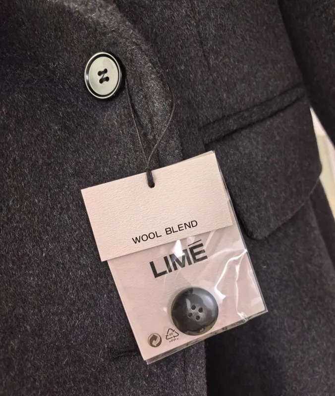 Шикарное пальто "LIME". Цвет графит/шерсть. — фото 2