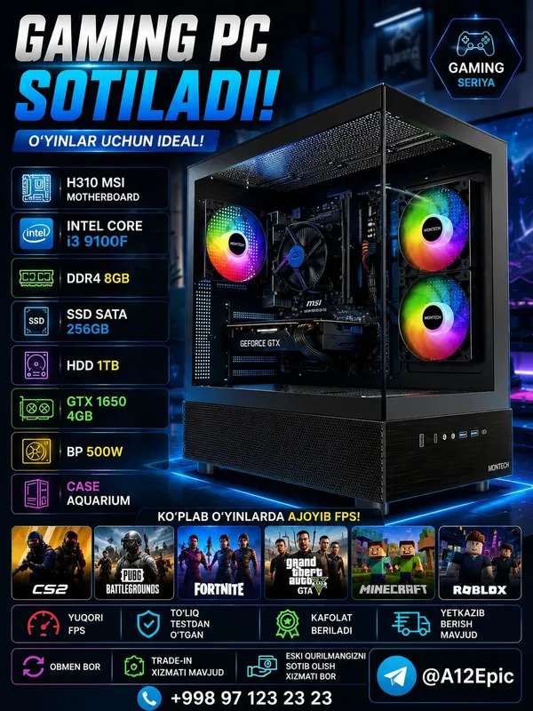 Gaming Kompyuter Sotiladi