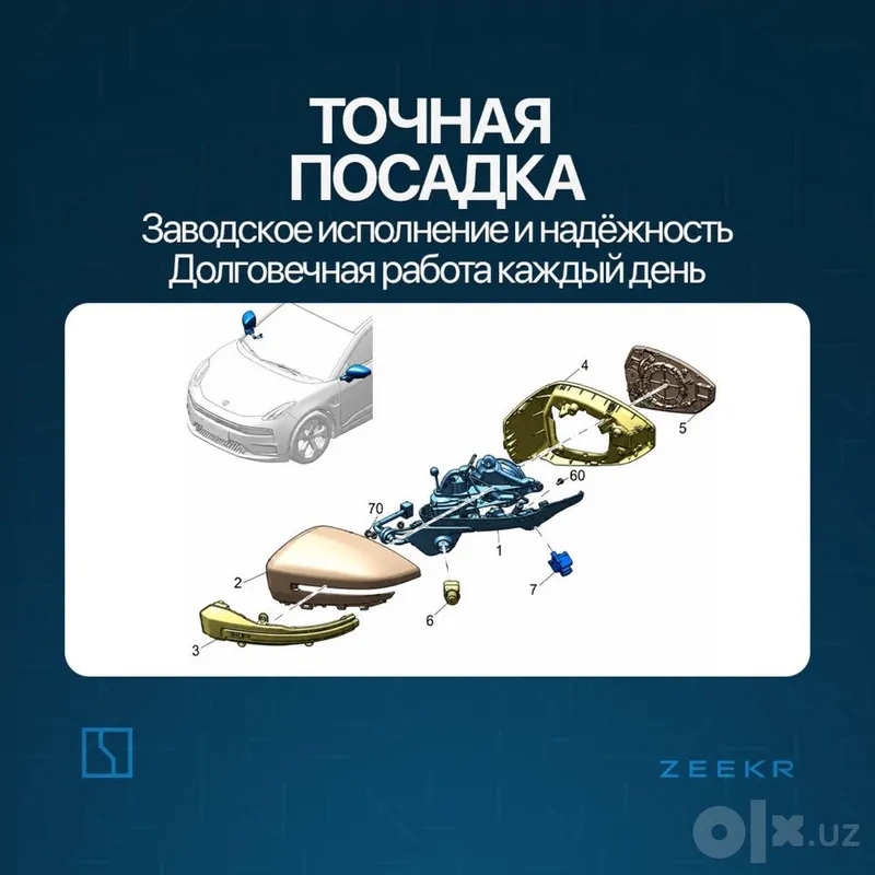 Боковое окно для Zeekr 001 / zeekr zapchast 3 Боковое окно для Zeekr 001 / zeekr zapchast 3