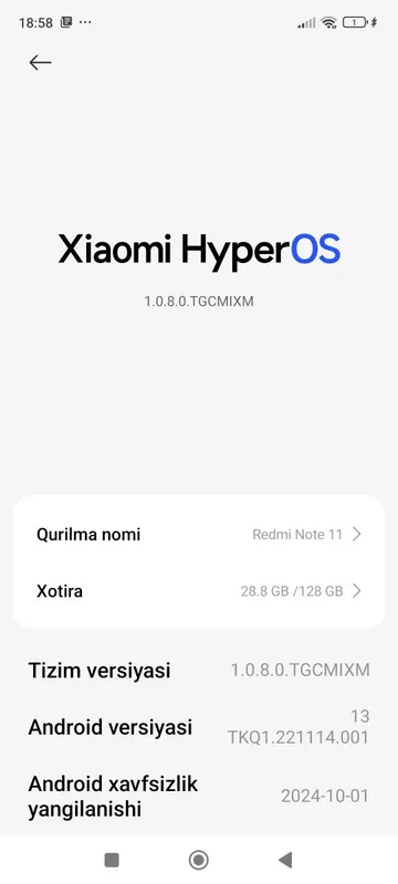 Redmi not 11 kok 3