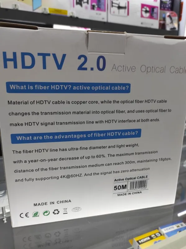 Hdmi кабель 40m/ метров 4 k ( оптический ) — фото 4