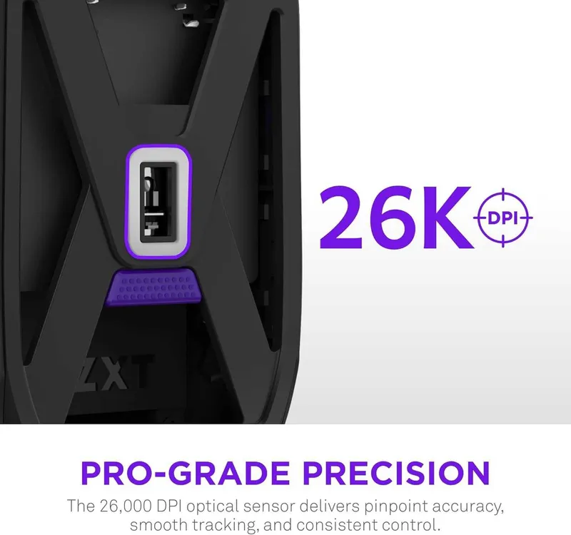 Gaming Mouse - NZXT Lift Elite Wireless Black/White Беспроводная мышка — фото 5