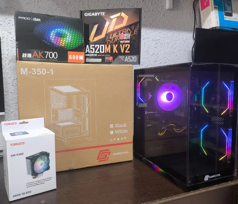 Gigabyte A520+Ryzen 5 5500+16Gb+NVMe 512Gb+RTX2070