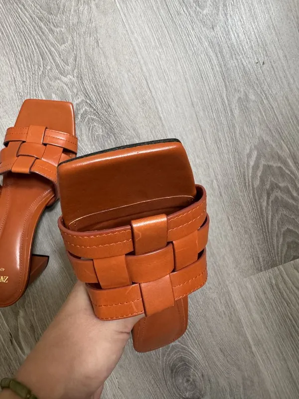 ZARA мюли кожаные — фото 5