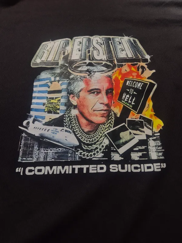 RIP Epstein / Jeffri Epshteyn futbolkasi 2 RIP Epstein / Jeffri Epshteyn futbolkasi 2