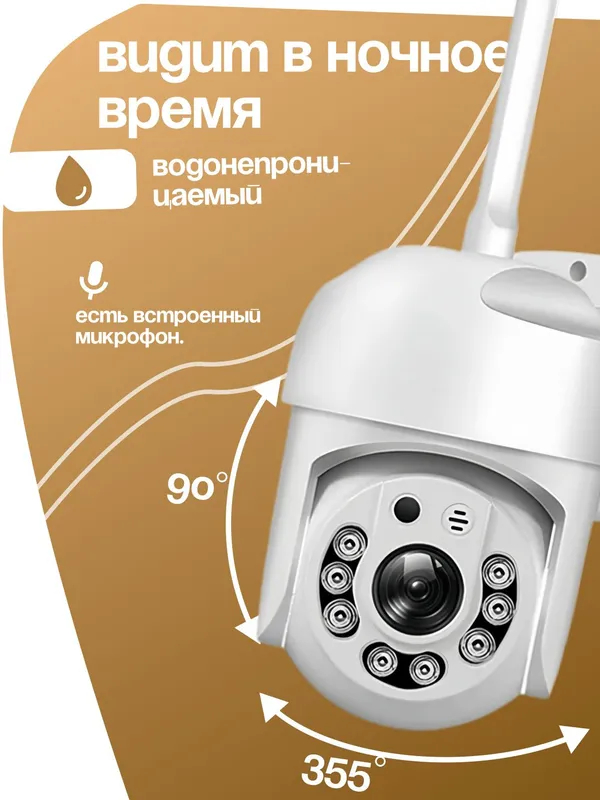 Smart WiFi kamera, наружная камера. iCSee — фото 1